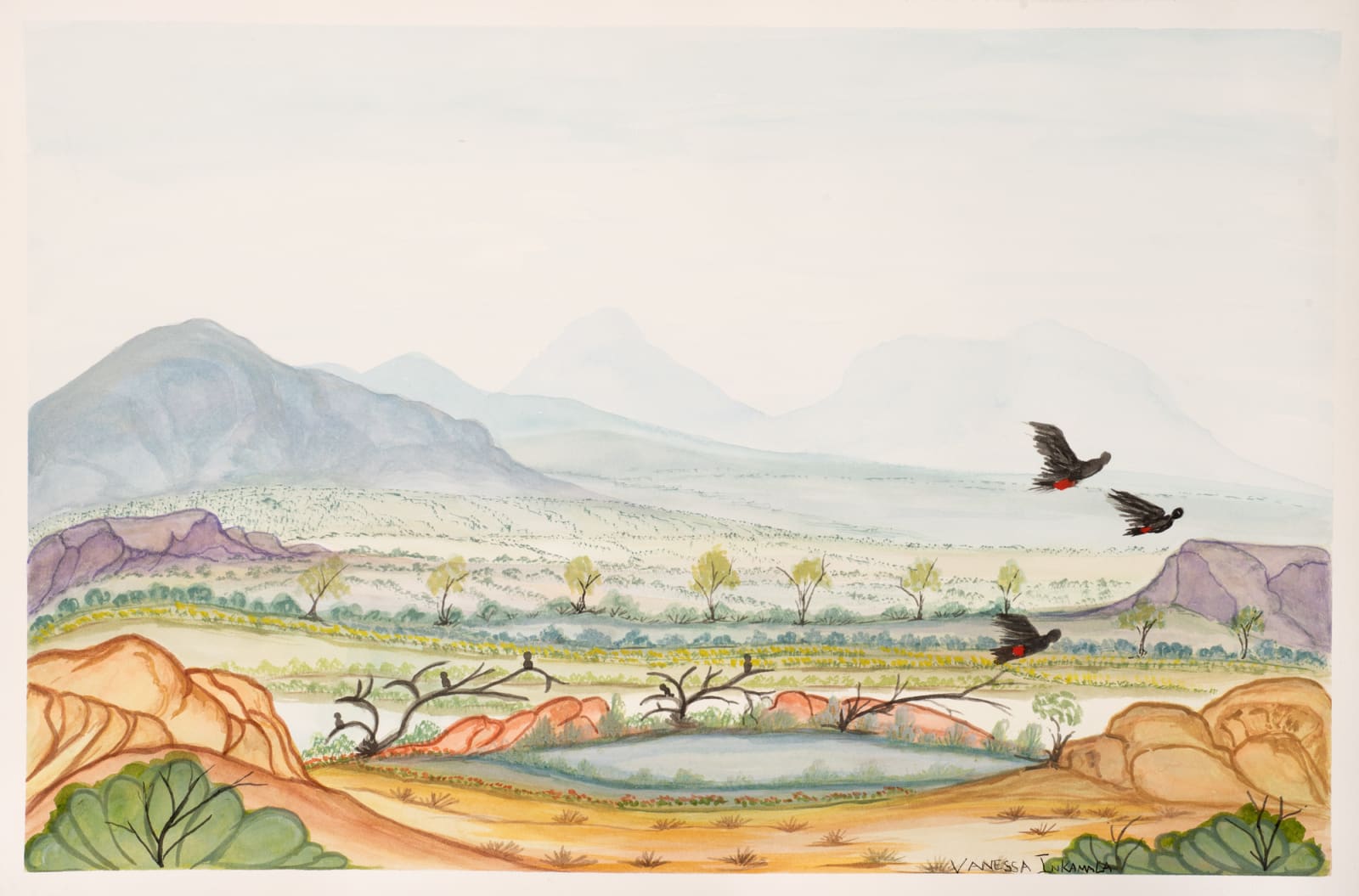 Vanessa Inkamala, Black Cockatoos 2, 2021