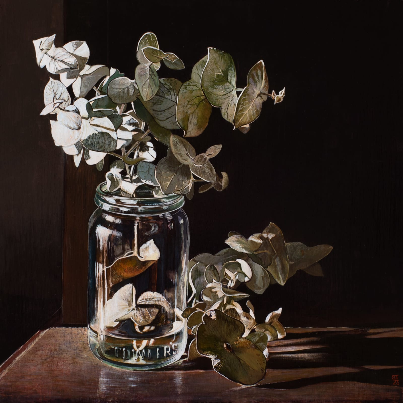 Stephanie Tabram, Blue Gum in Bottling Jar, 2023