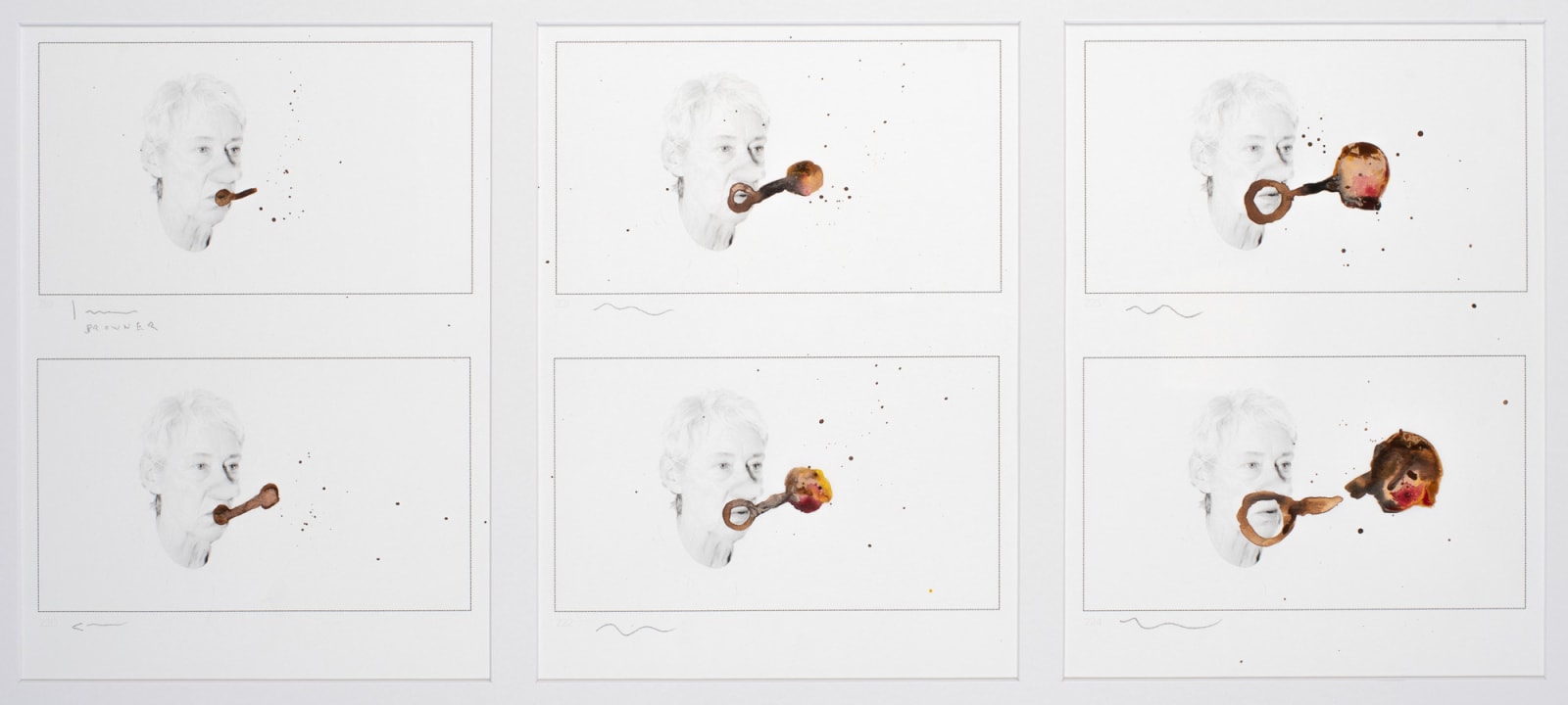 Sally Rees, Flock (Caz) production frames 219-224, 2020