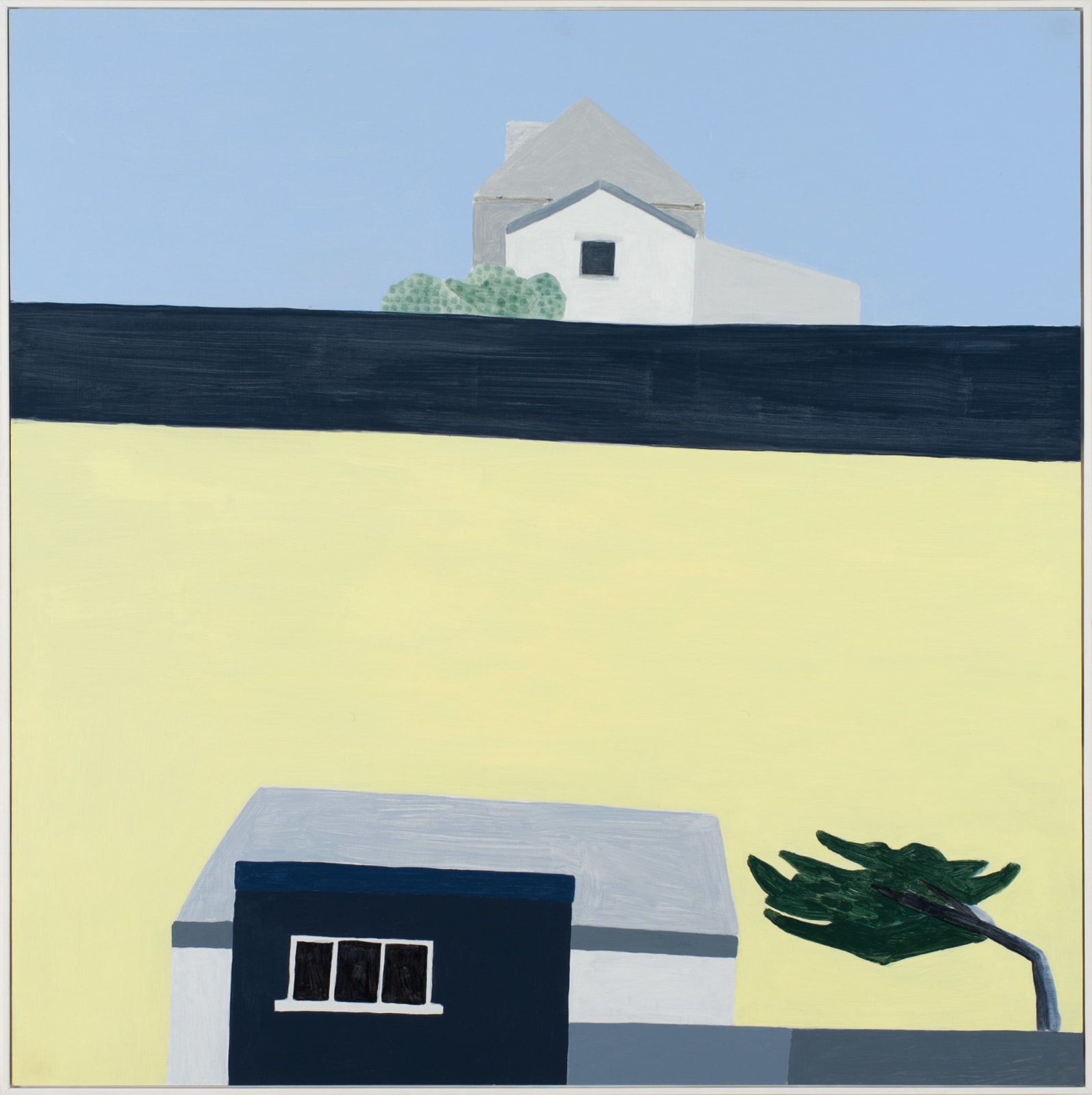 Neridah Stockley, road between buildings, 2023