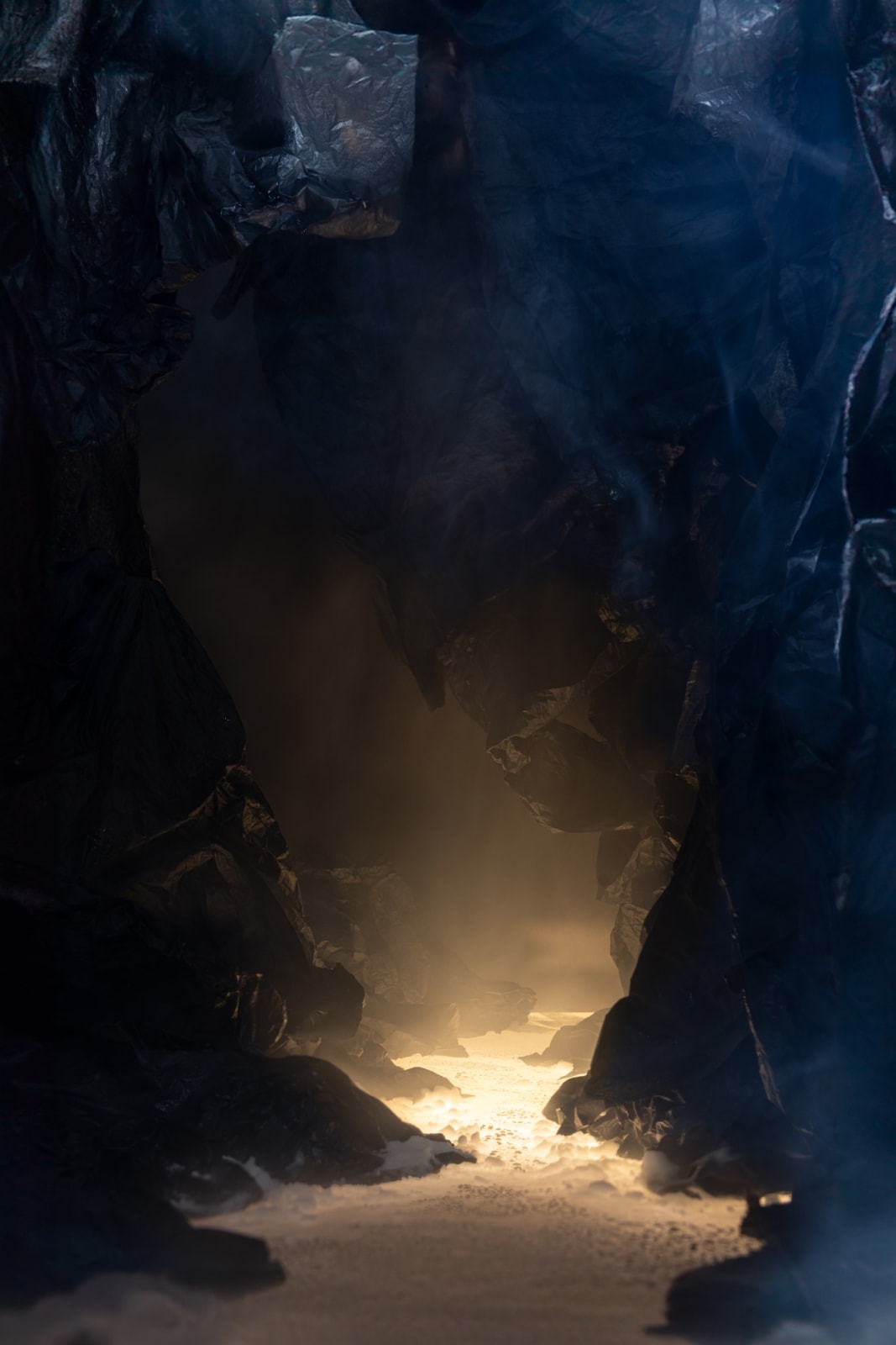 Rosie Hastie, Enigmatic glow: cave amidst mountain mist, 2024