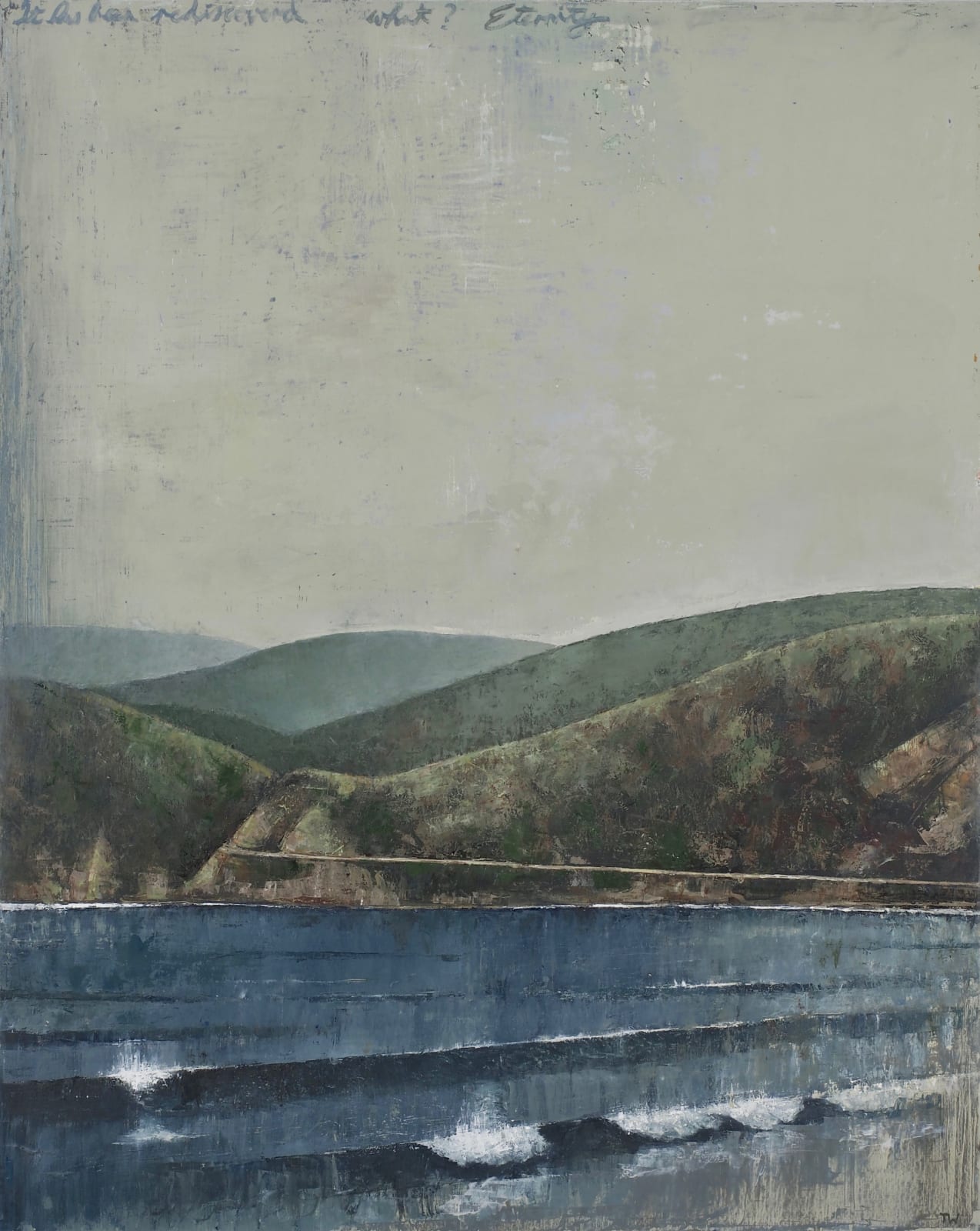 Thornton Walker, Composition with the sea and rolling hills, 2019