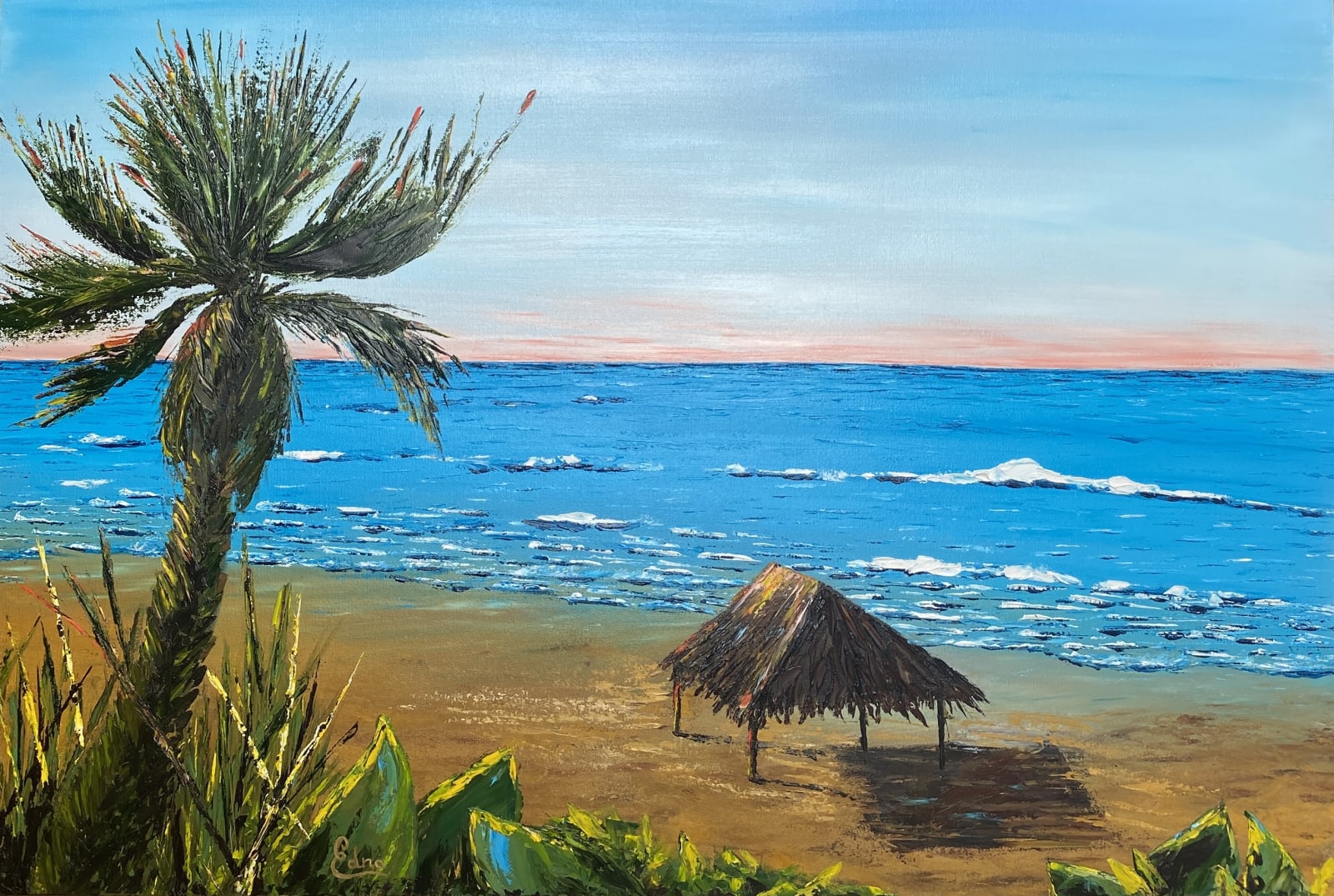 Edna Pines, A Day At The Beach