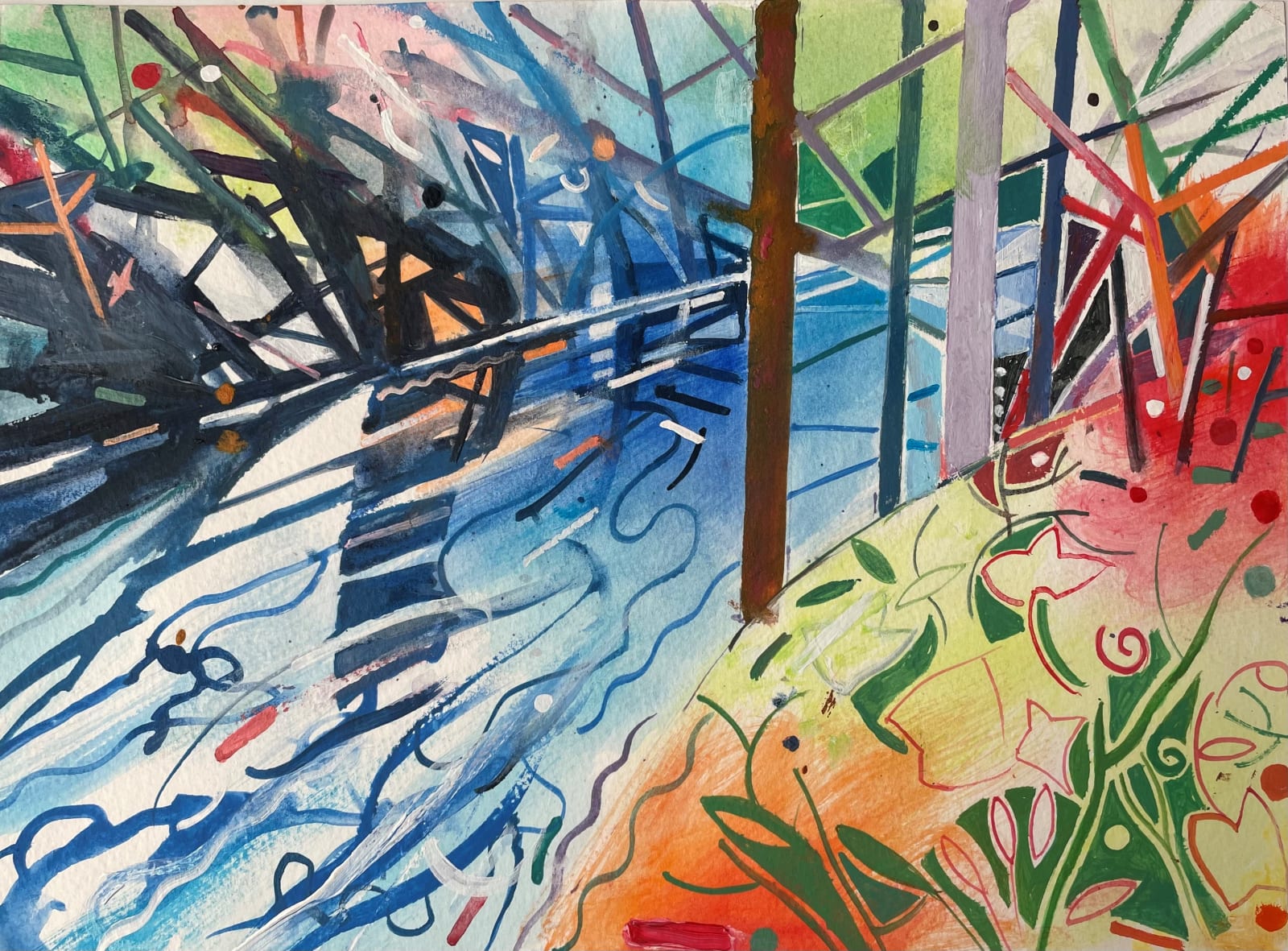 David Wiseman RWS, River Brent Autumn Light