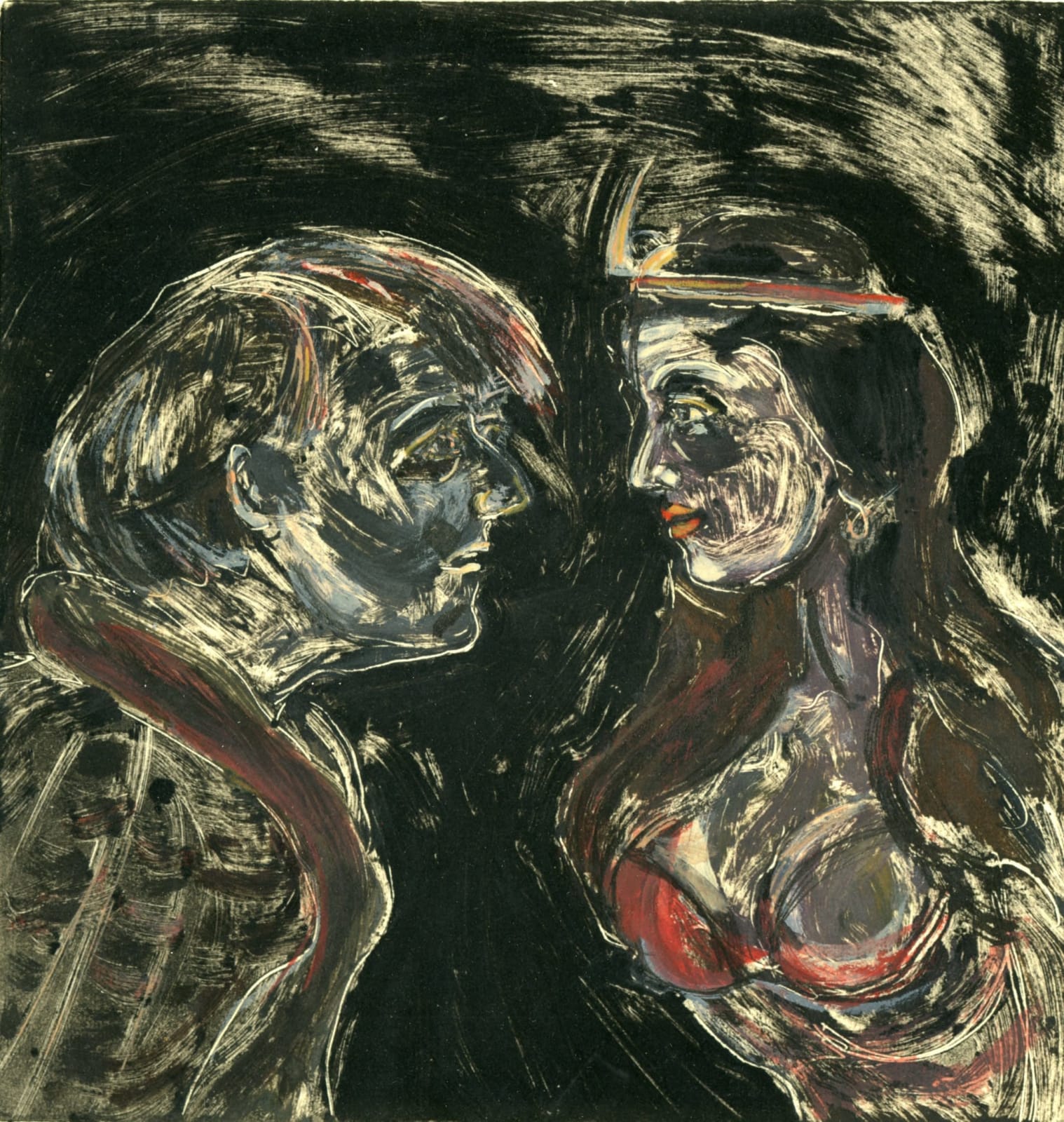 Julia Midgley RWS RE, Encounter with Figurehead