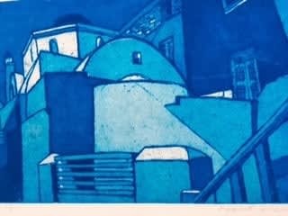 Margaret Sellars RE, On Santorini