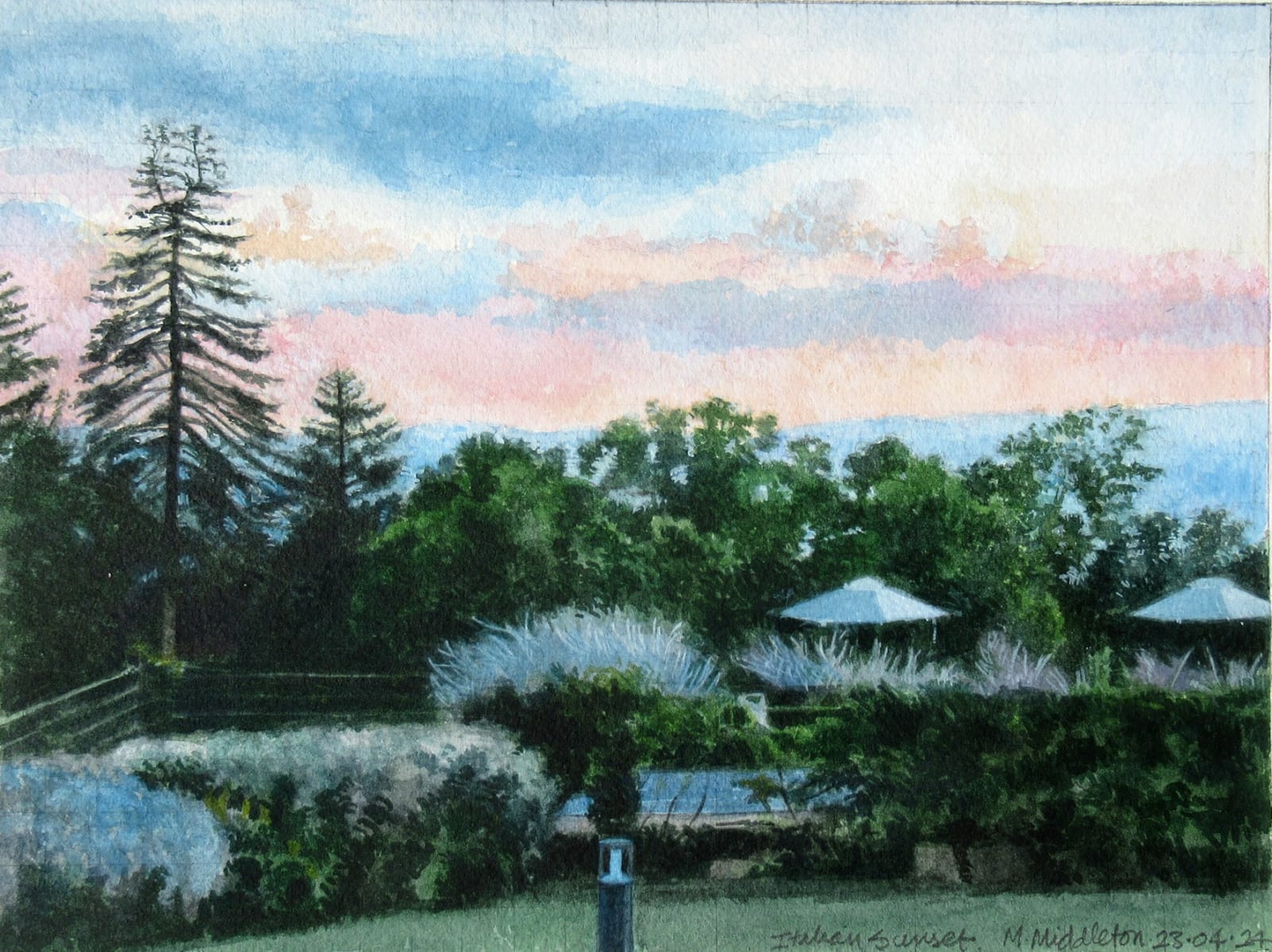 Michael Middleton RWS RE, Italian Sunset