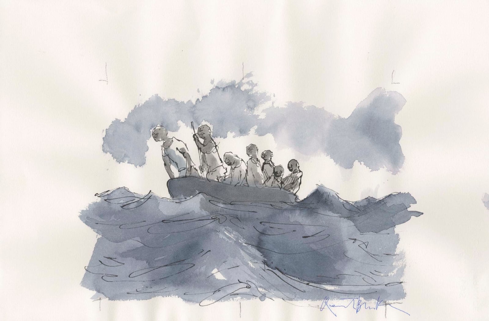 Quentin Blake, On the Move, again #2, 2020