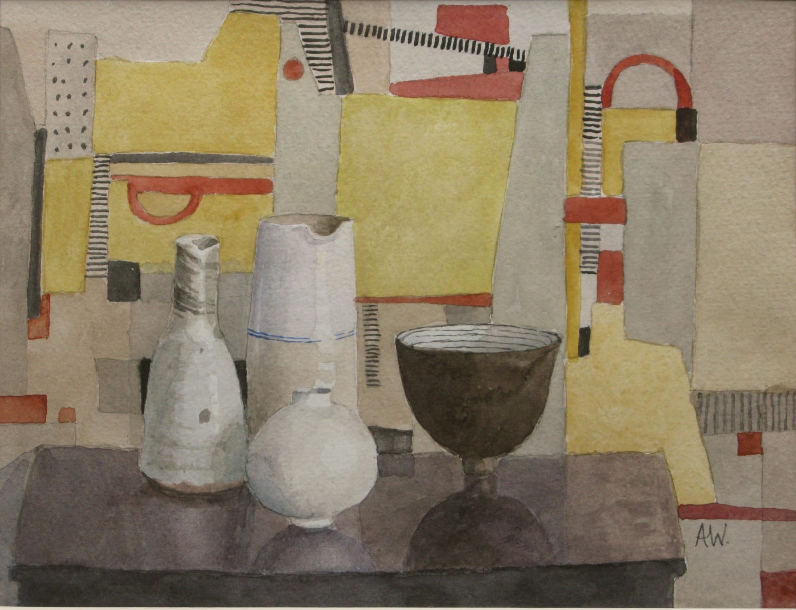 Annie Williams RWS RE, Four Pots on a Box