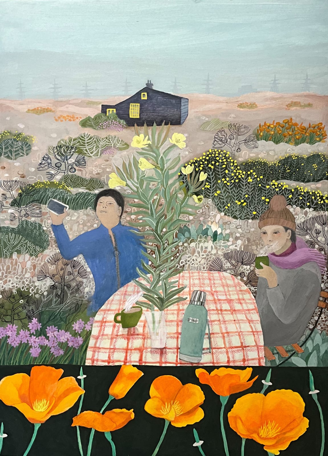 Gertie Young RWS, Picnic at Prospect Cottage, 2025