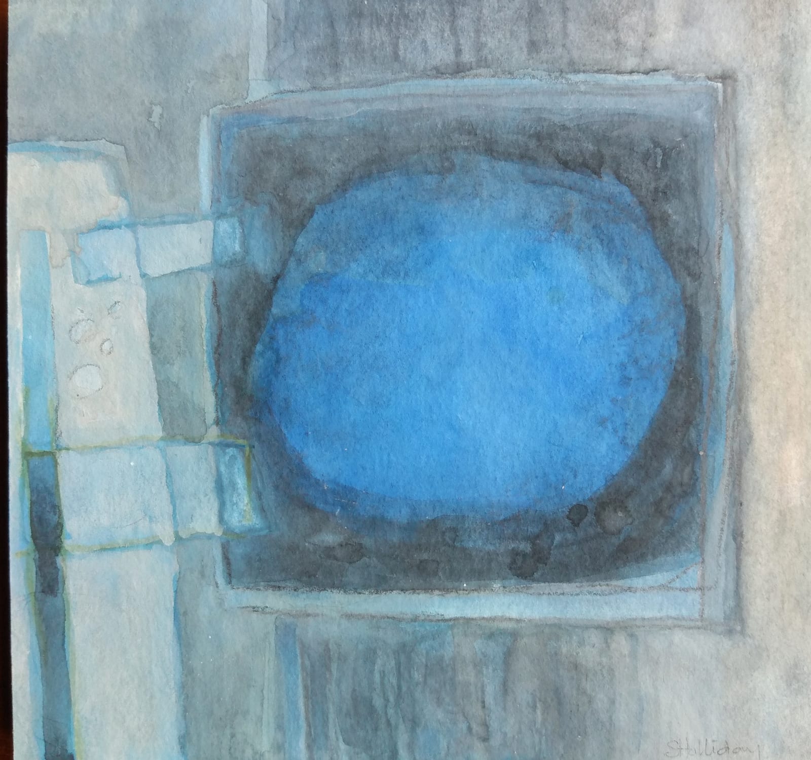 Sarah Holliday RWS, The Chalky Pool