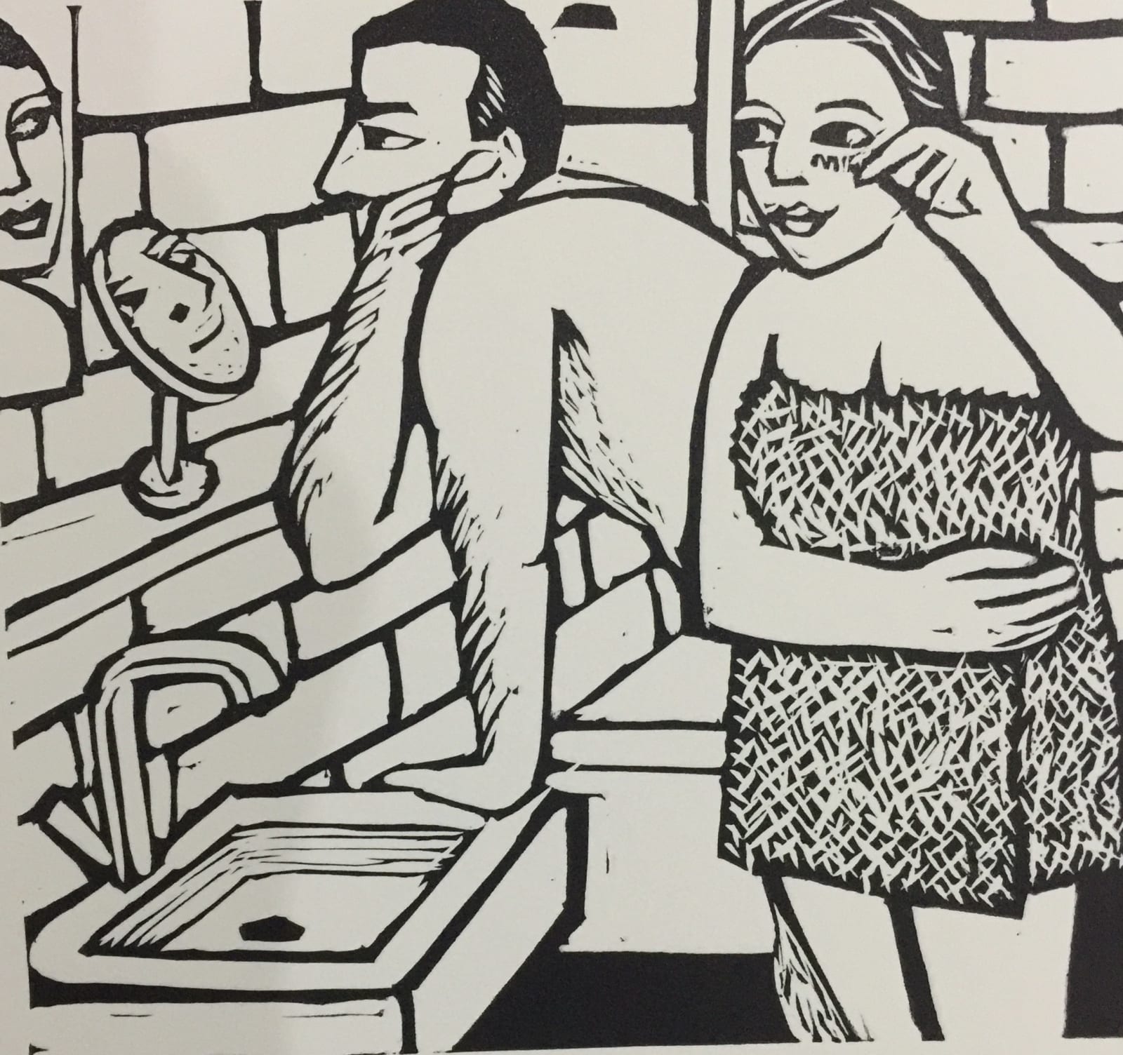 Anita Klein PPRE Hon. RWS, Nige Plucks his Ear Hairs