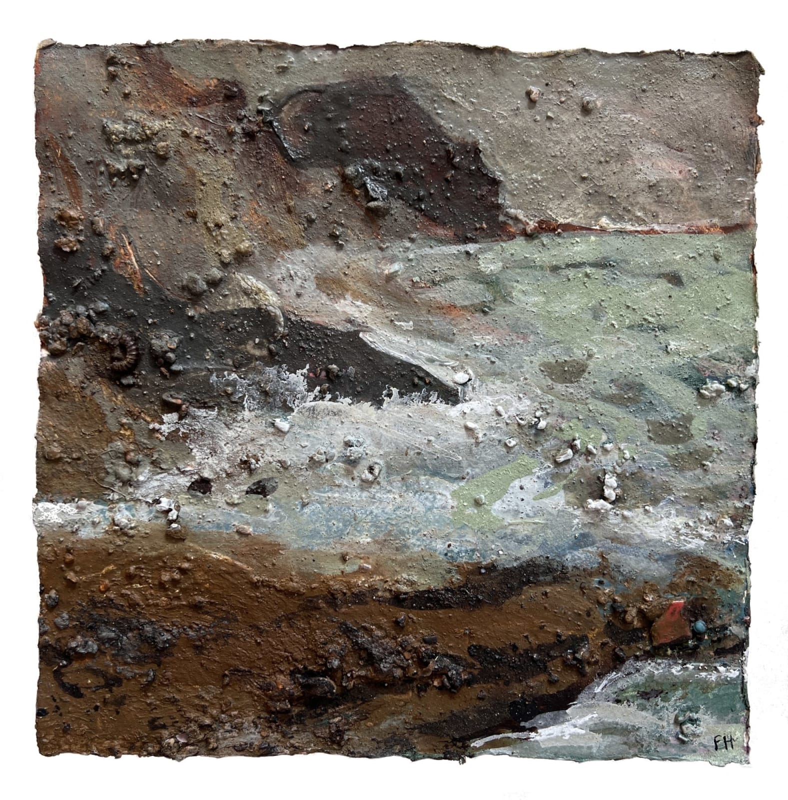 Frances Hatch RWS, Fossiliferous Landslip. Charmouth, Dorset. April 2023.