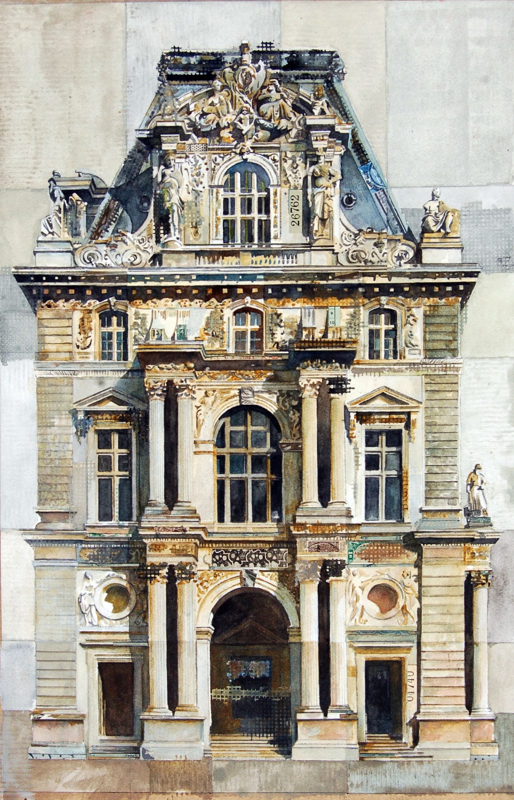 Stuart Robertson RWS, Louvre Pavilion Mollien Paris