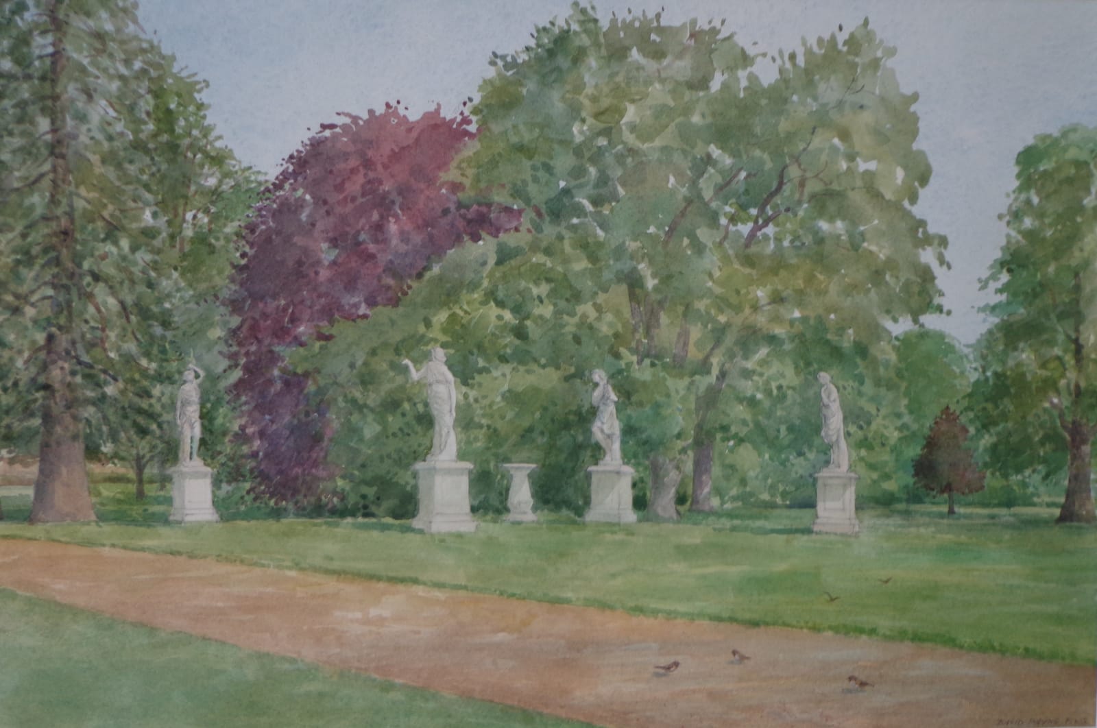 David Payne RWS, Towards the Statues, Wrest Park