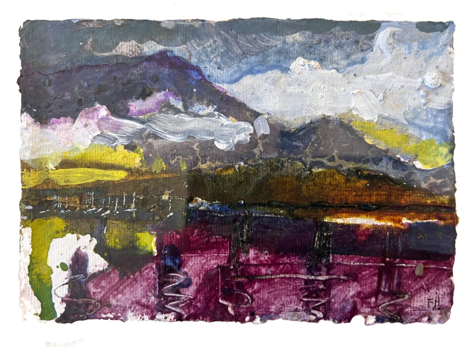 Frances Hatch RWS, Cumuli Float over Coniston Water