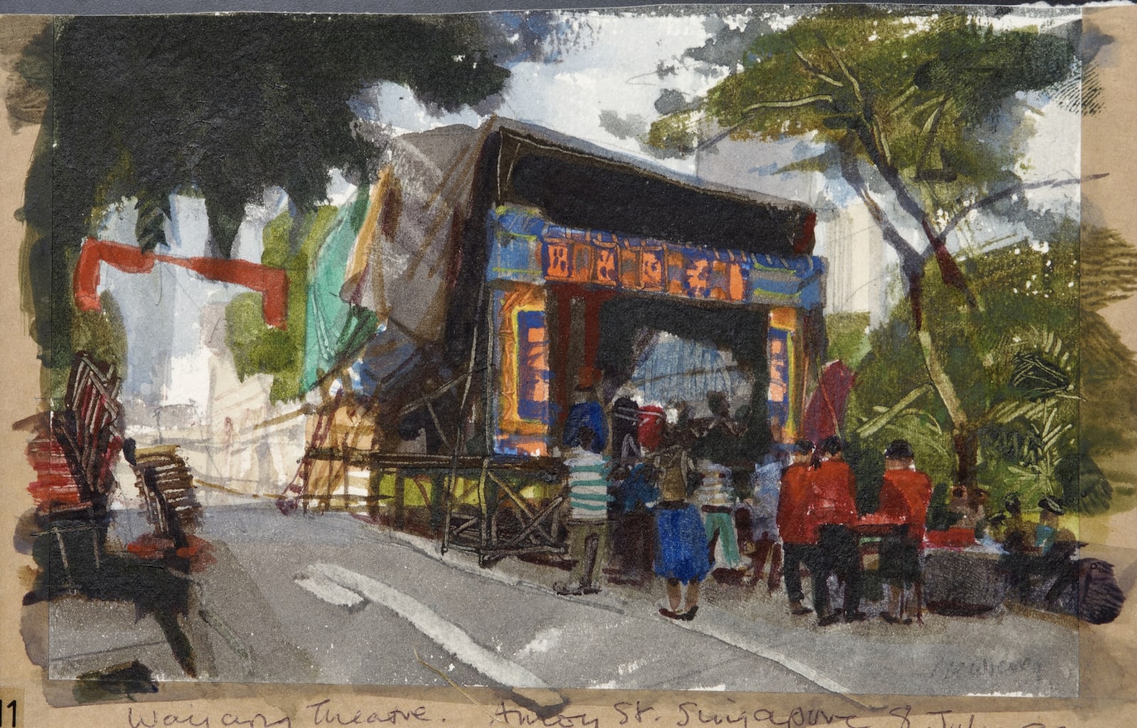 John Newberry RWS, Wayang Theatre, Singapore