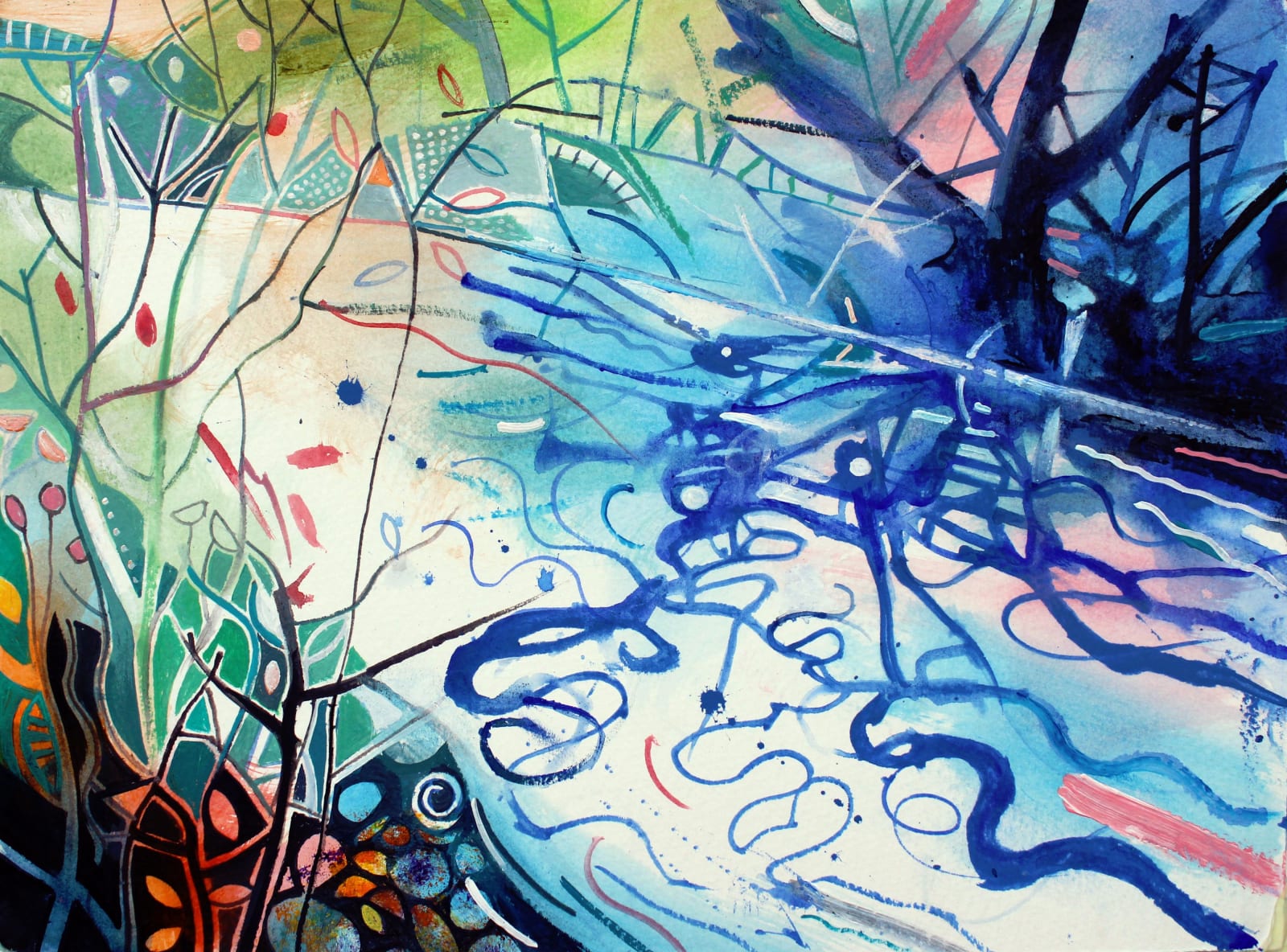 David Wiseman RWS, River Brent After the Rain