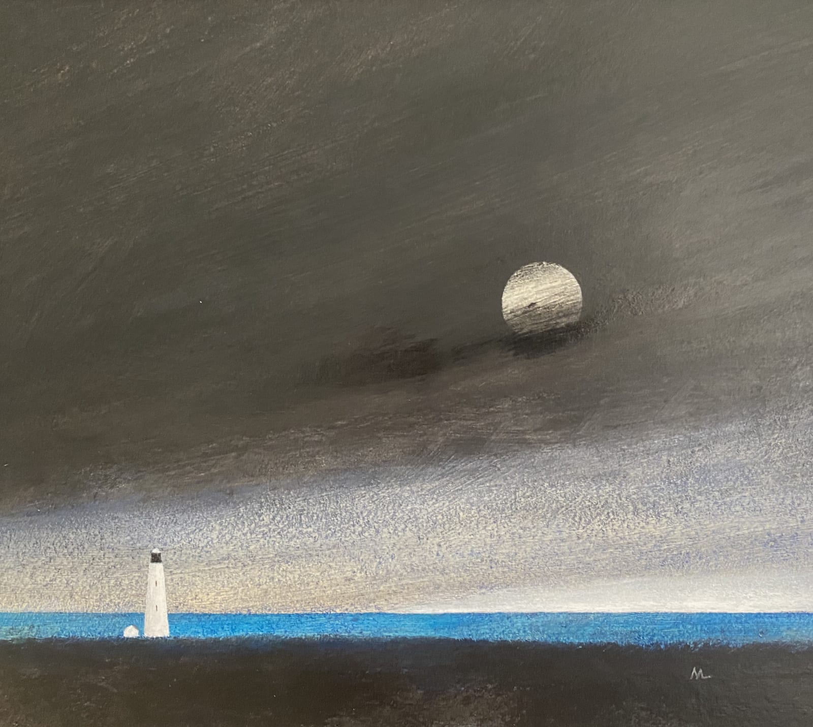 Martin Leman RWS, Moon over the Lighthouse
