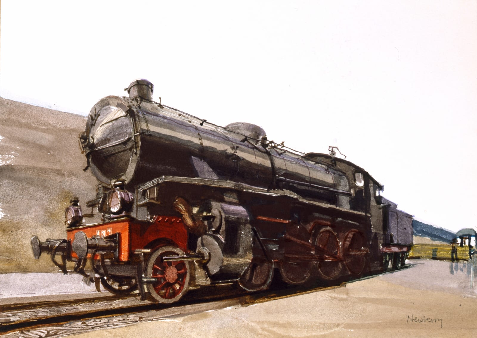 John Newberry RWS, Locomotive, Cagliare, Sardinia