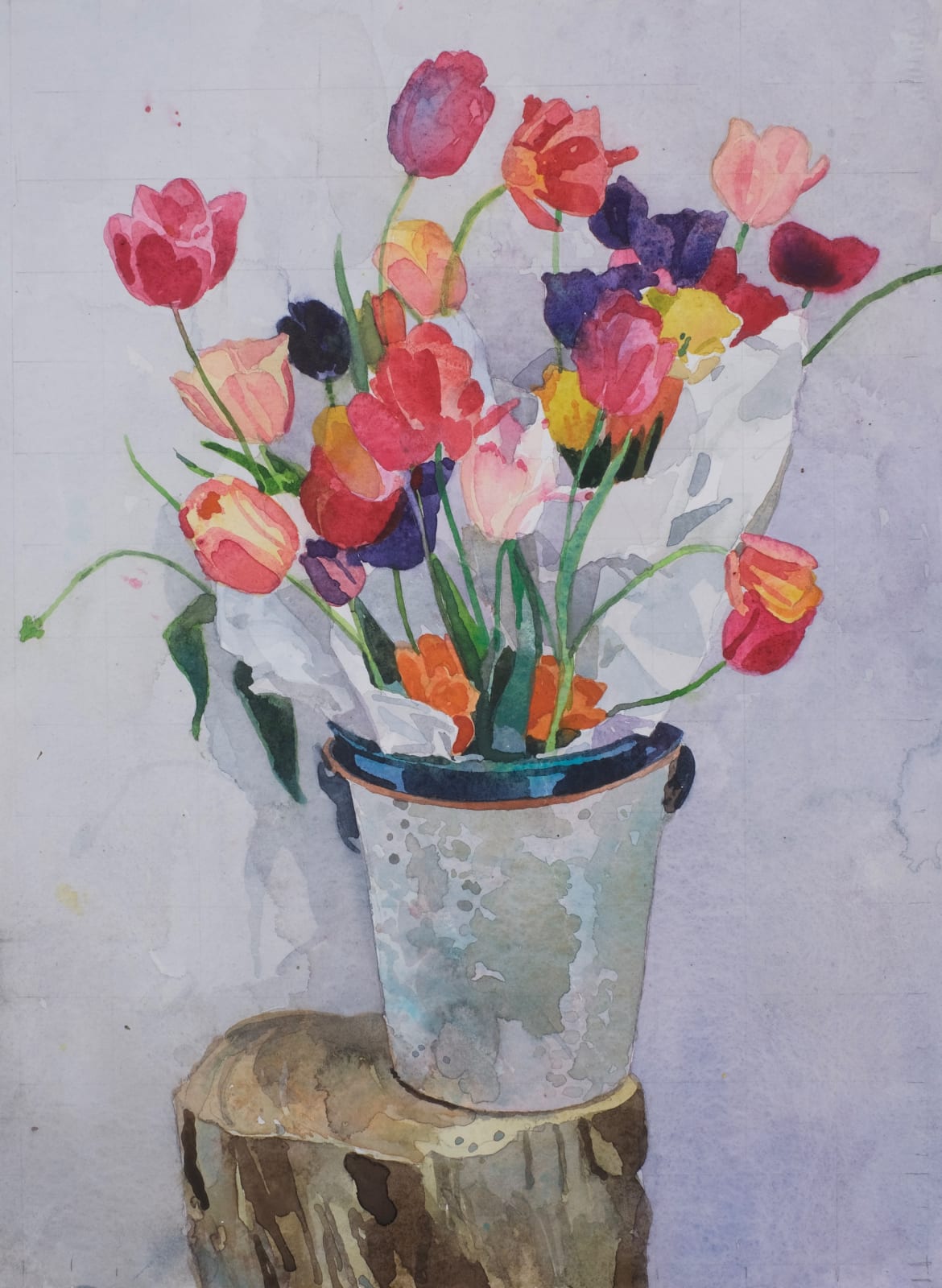 Mark Entwisle RWS, Tulips, the Chapel