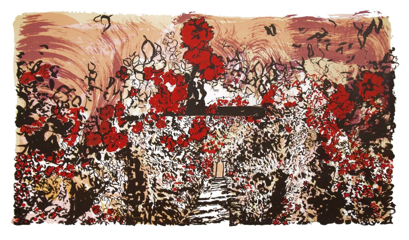 Denise Ballard-Wyllie ARE, Under the Arbour Rose Rouge-gold