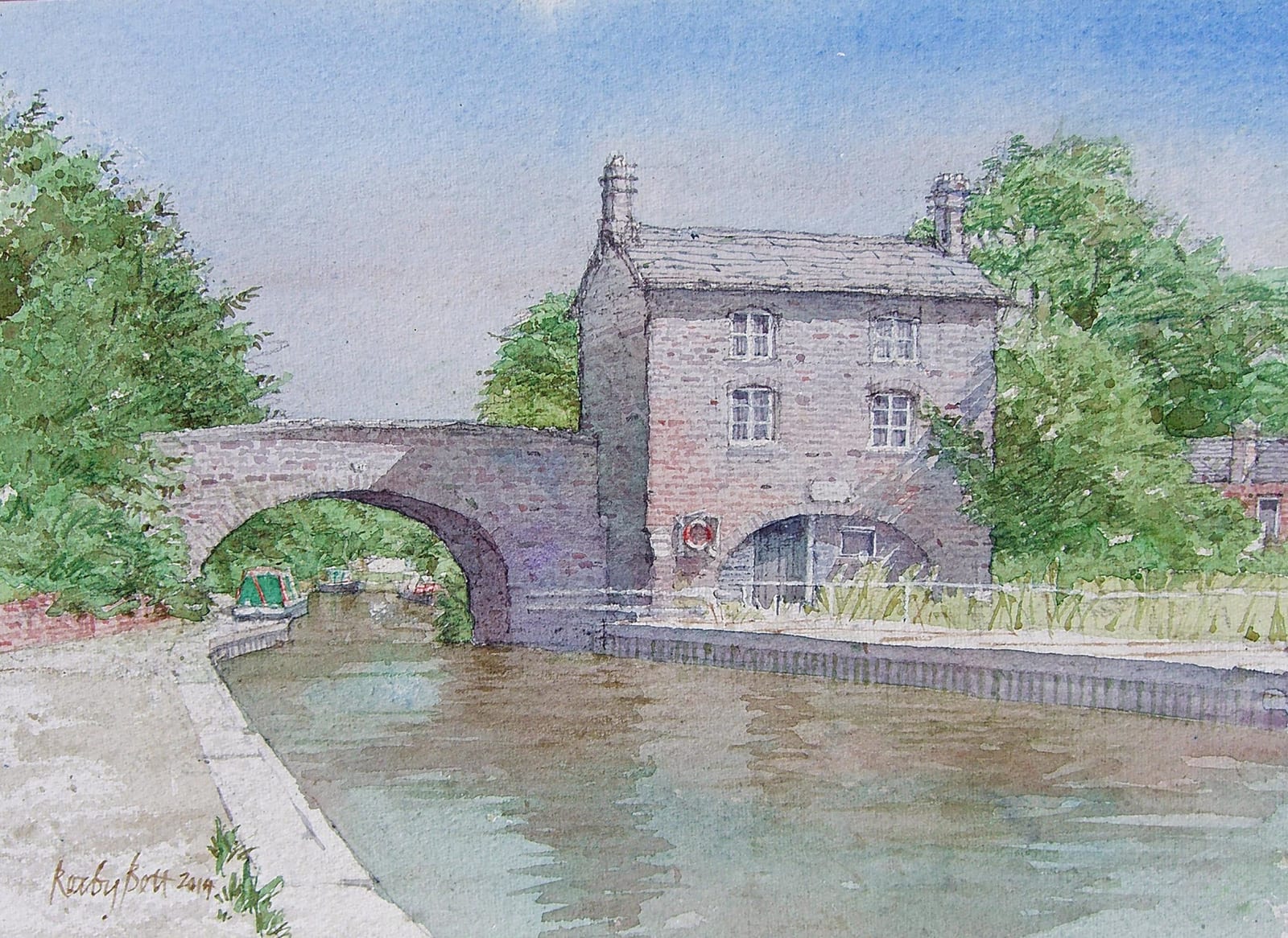 Dennis Roxby Bott RWS, Hartshill Bridge Cottage, and Cottage