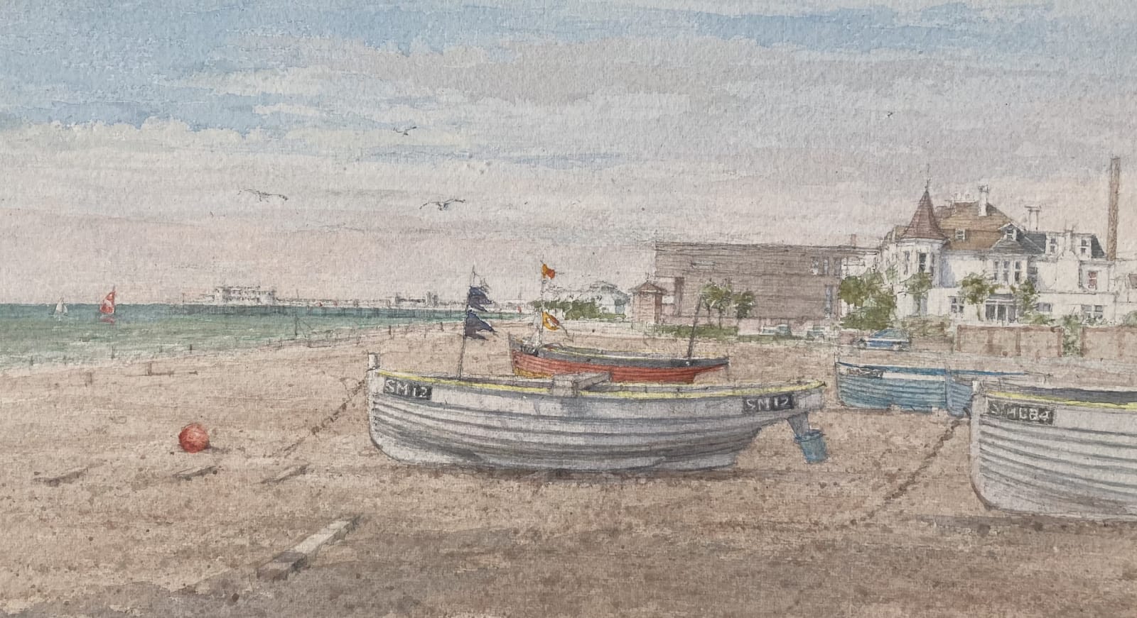 Dennis Roxby Bott RWS, Worthing Beach