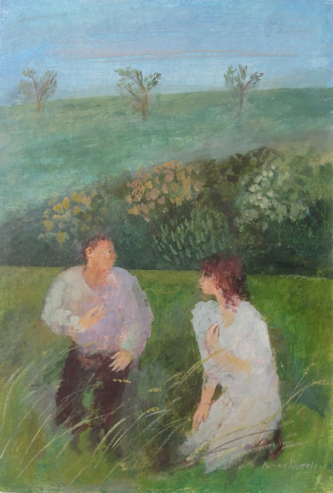 Richard Sorrell PPRWS Hon. RE, Kneeling in the Long Grass