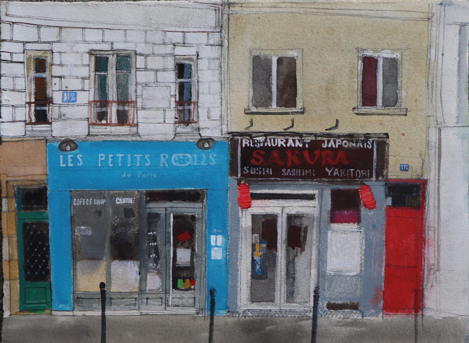 Peter Quinn RWS, Coffee and Sushi, Paris