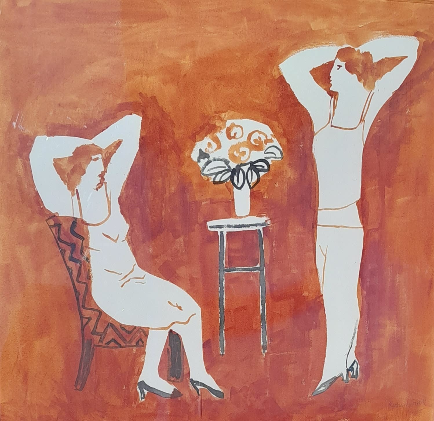 Richard Sorrell PPRWS Hon. RE, Two Women