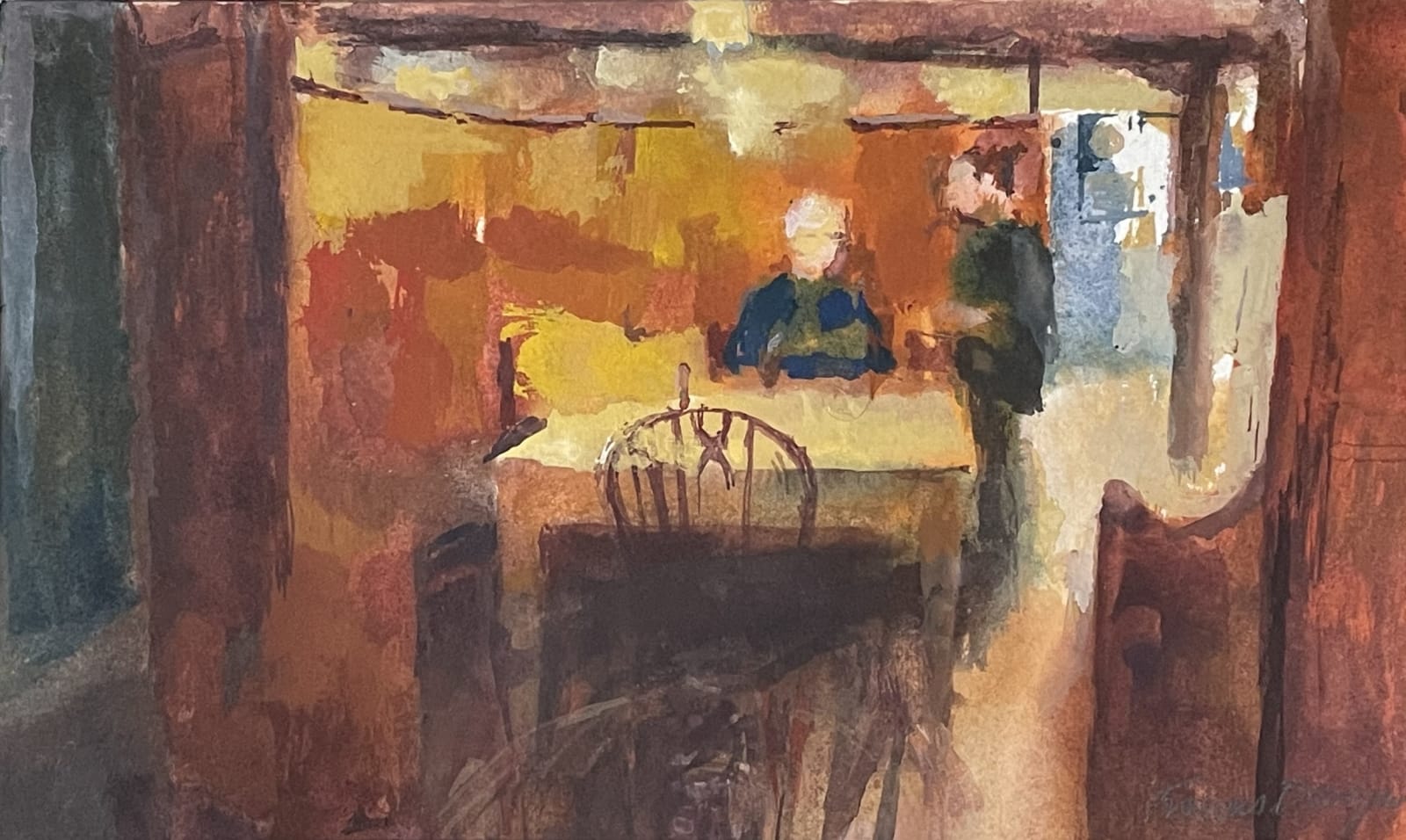 Francis Bowyer PPRWS Hon. RE, Dining at The Bell Inn