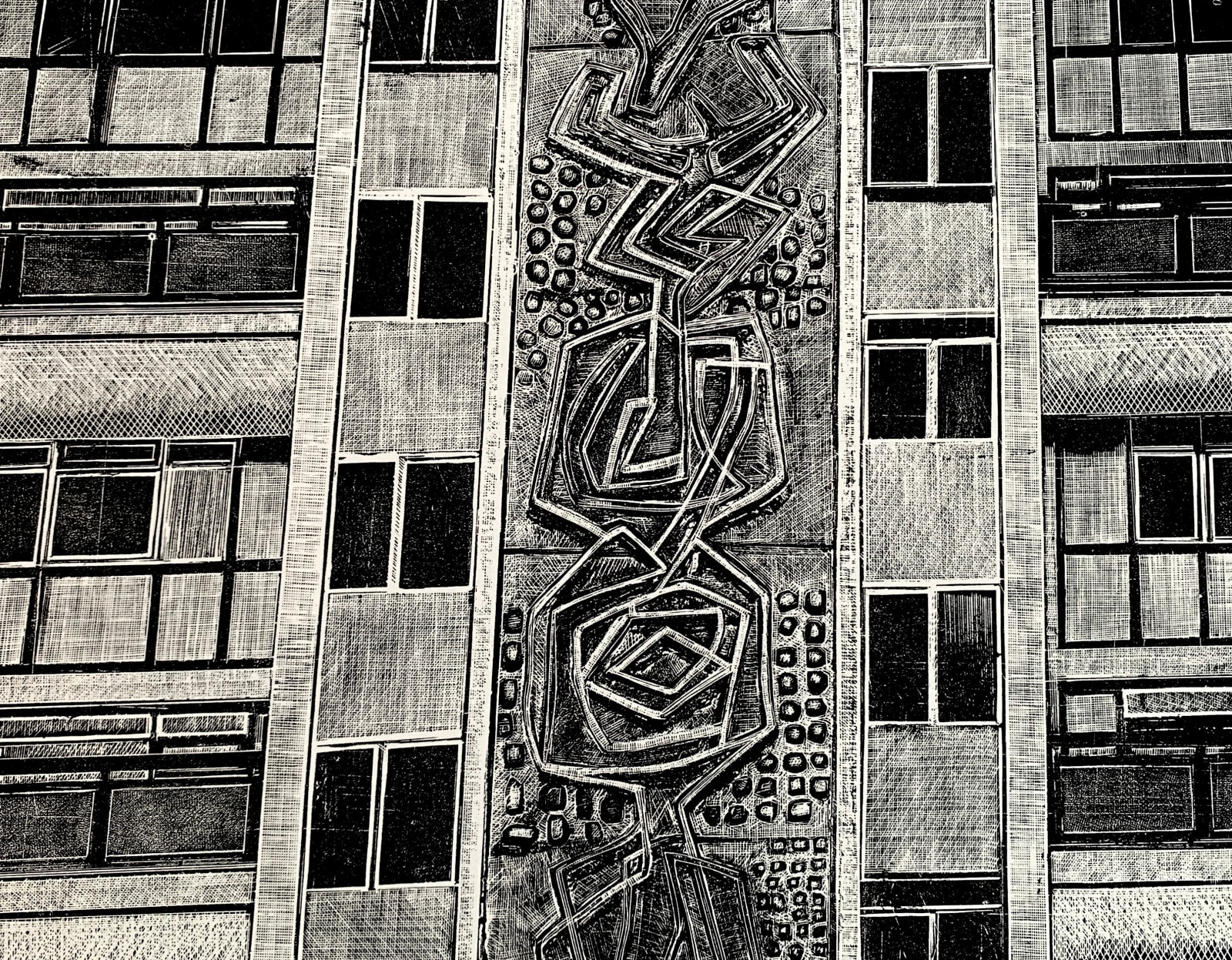 Louise Hayward RE, Mural on Thornfield House