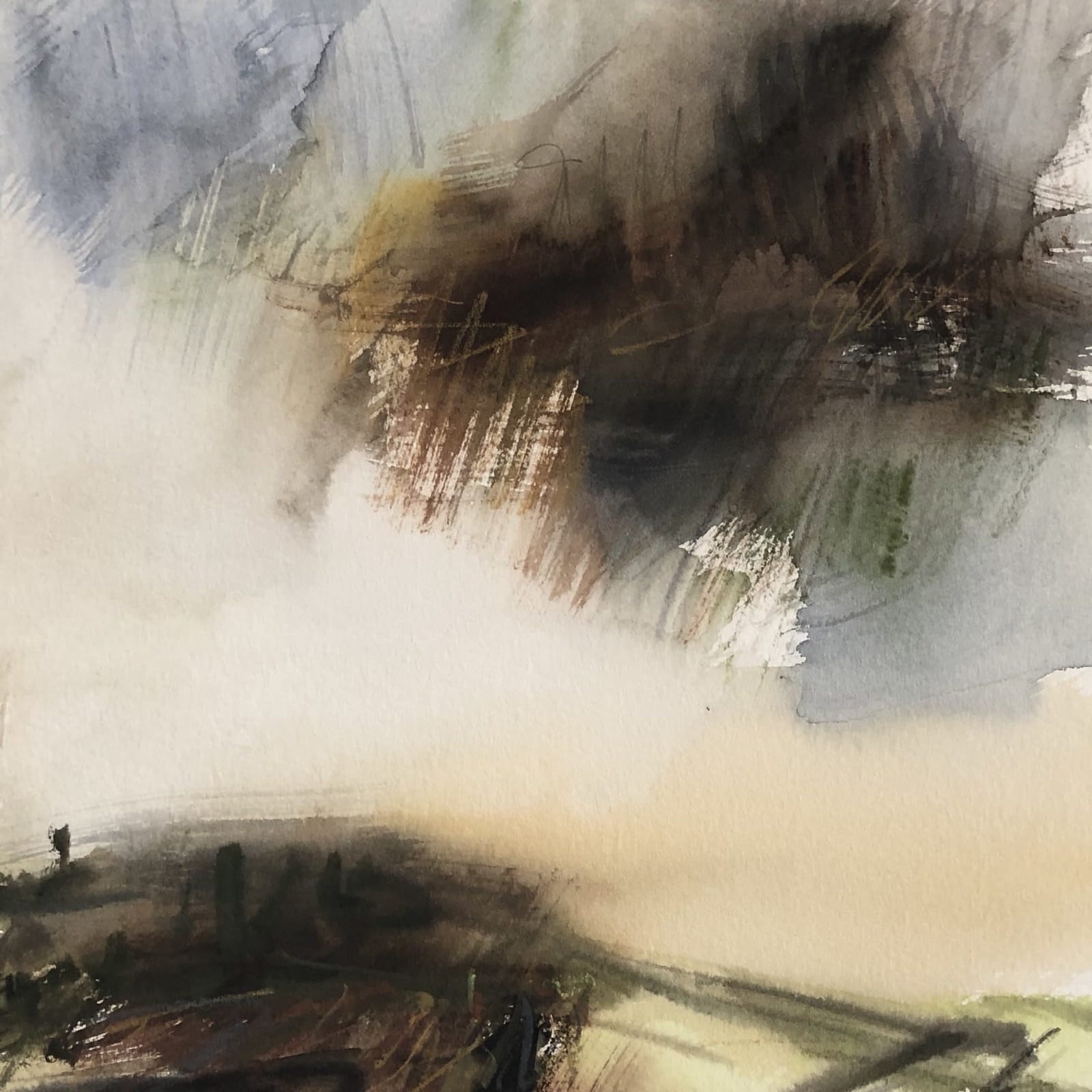 Lucy Marks RWS, High Hills and Clouds