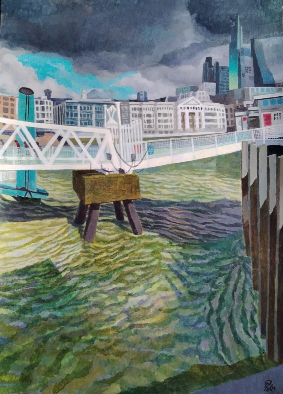 Michael Collins RWS, Manhattan on Thames