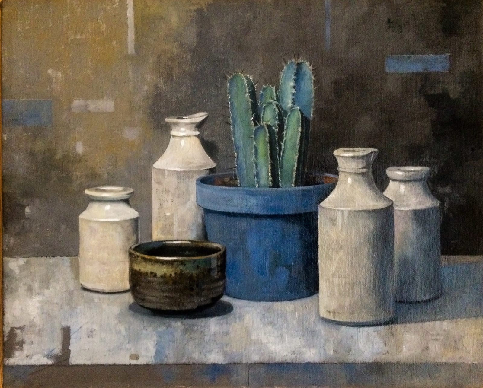 Stuart Robertson RWS, Still Life with Cactus