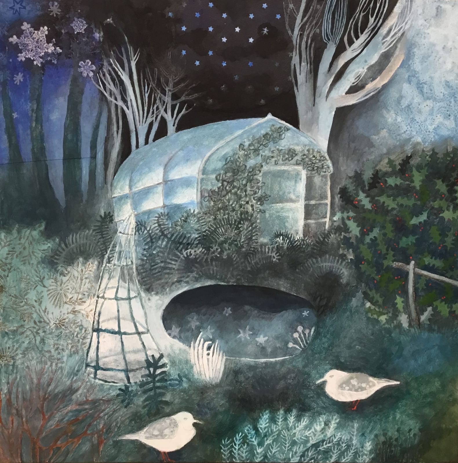 Gertie Young RWS, Discussing a frozen puddle