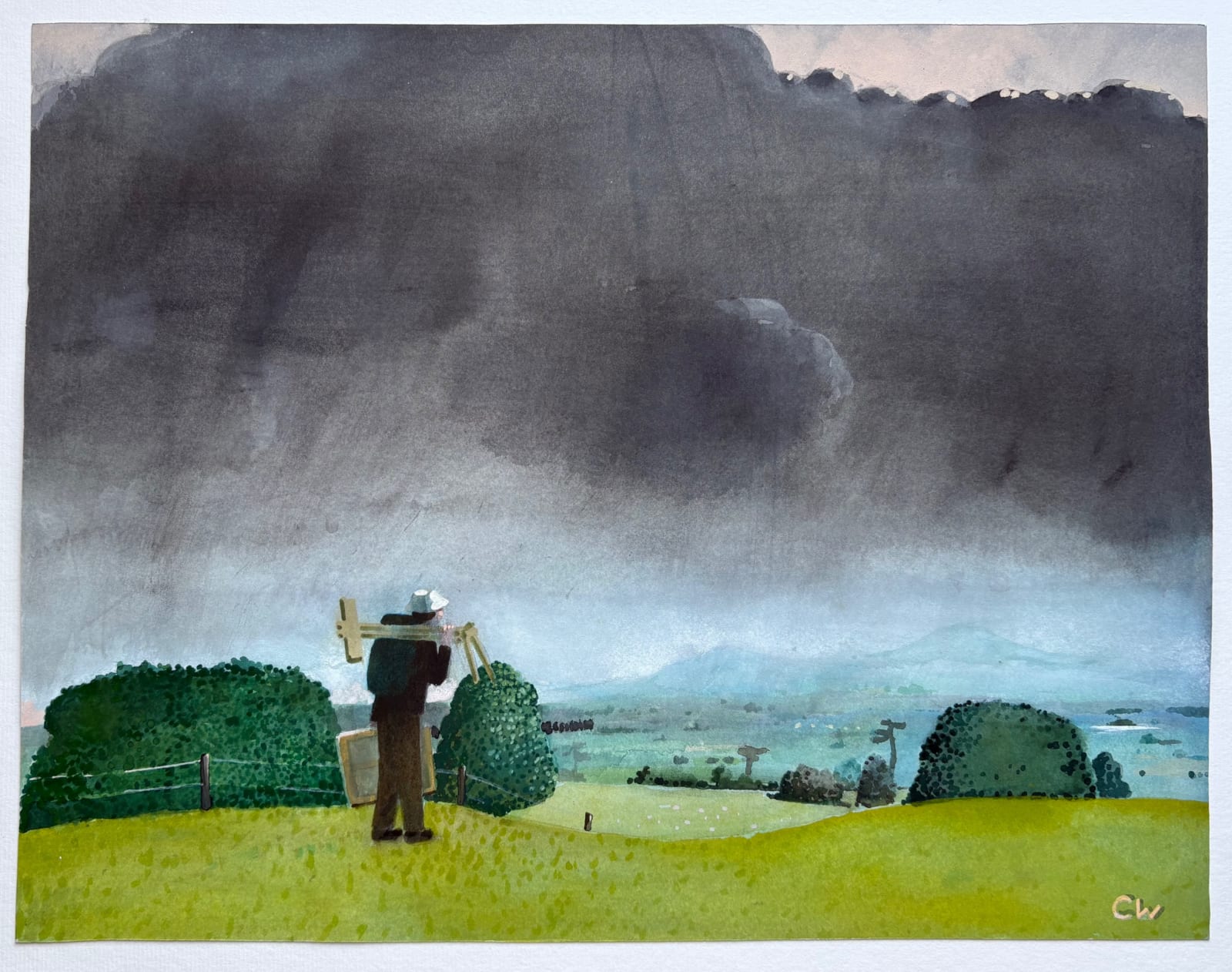 Charles Williams PRWS, Artist Entering the Landscape