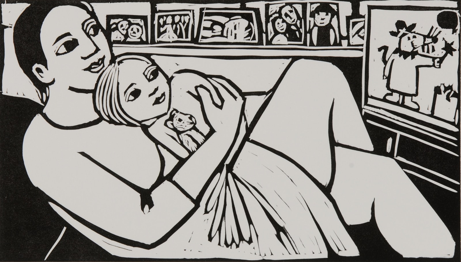 Anita Klein PPRE Hon. RWS, Watching Maisy with Lo