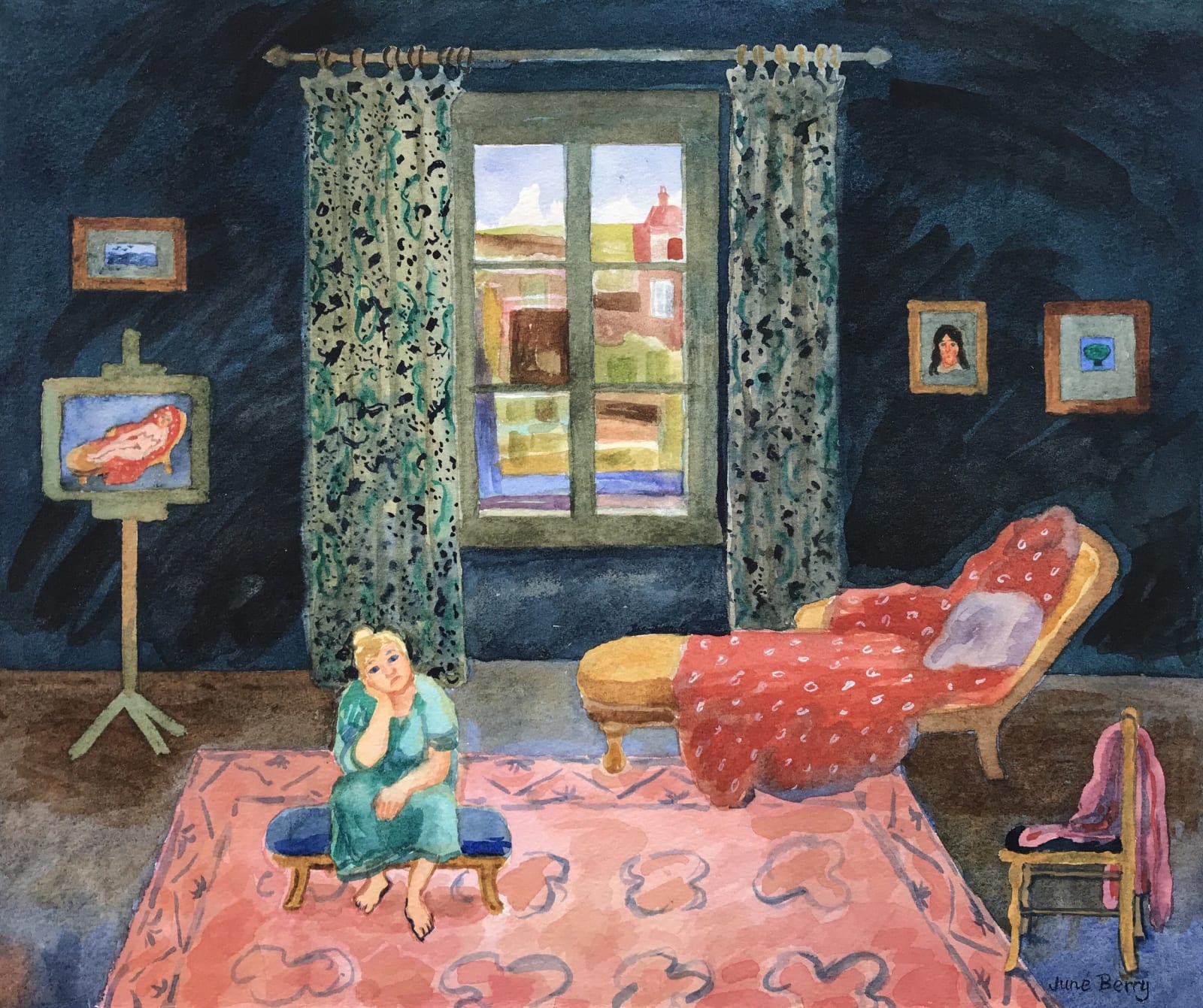 June Berry RWS Hon. RE, The Model Resting