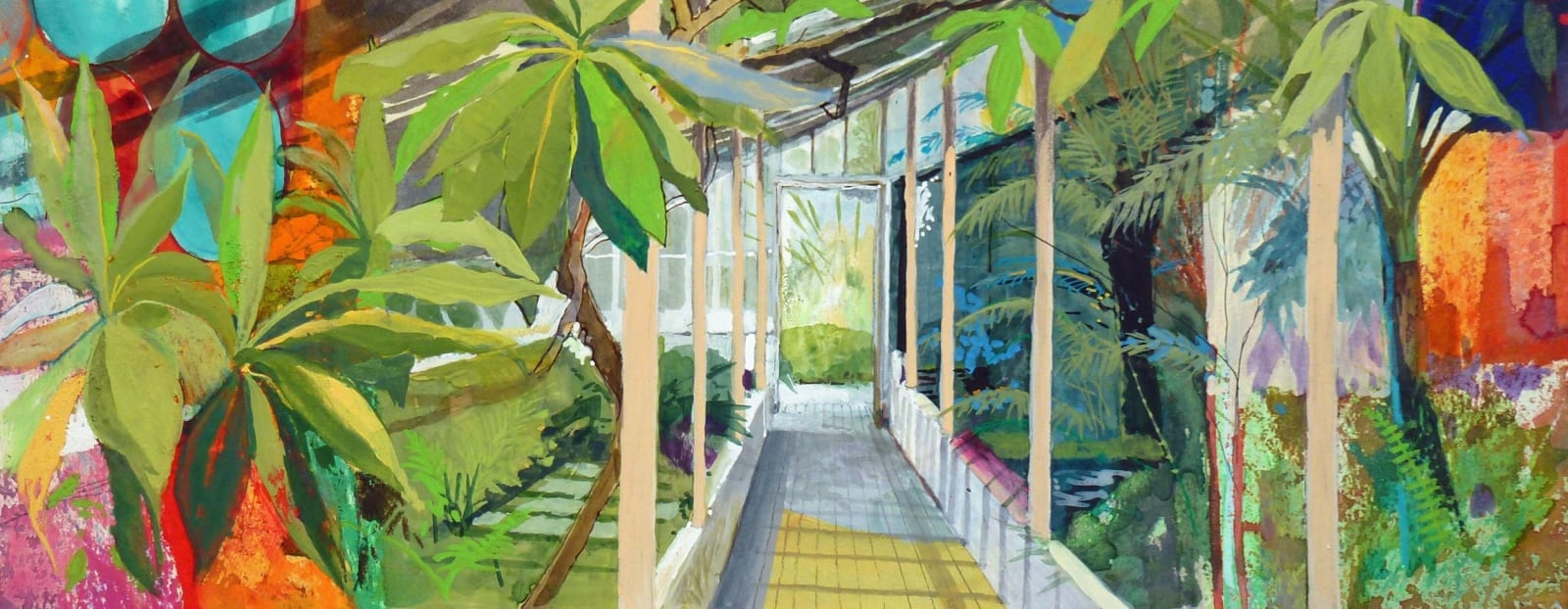 Claire Denny RWS, Digitalis Sceptrum in the Cool Fernery