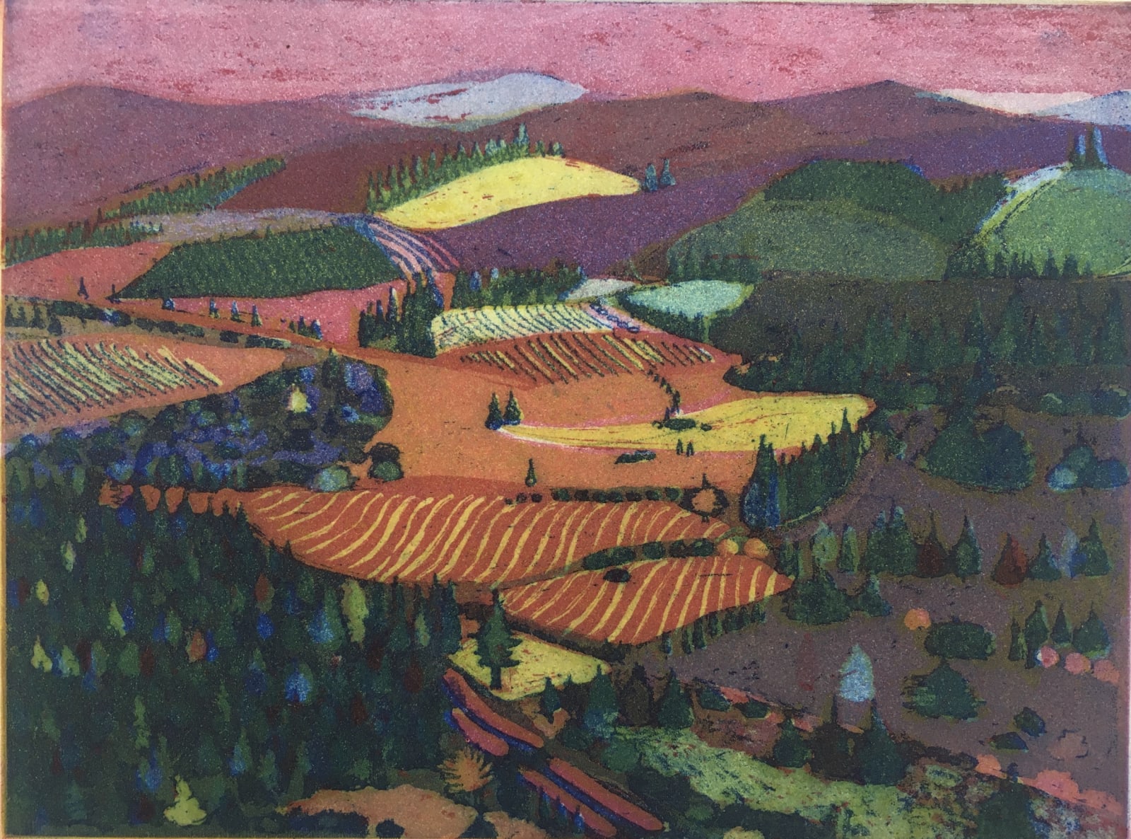 Karen Keogh RE, Magenta Sky