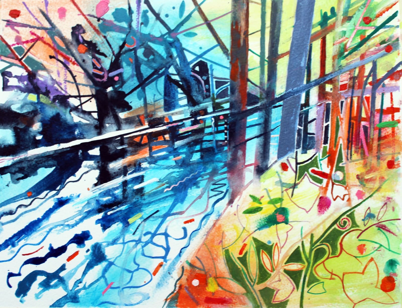 David Wiseman RWS, River Brent Autumn Light