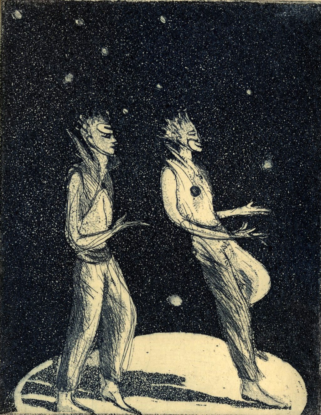 Julia Midgley RWS RE, Jugglers