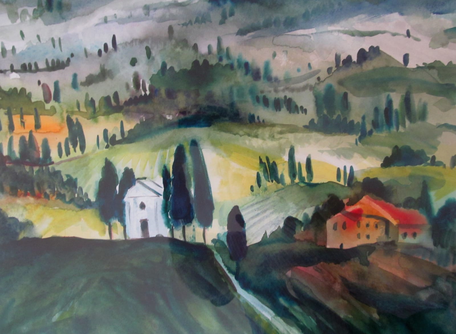 Neil Pittaway RWS RE, Vitaleta Chapel, Tuscany