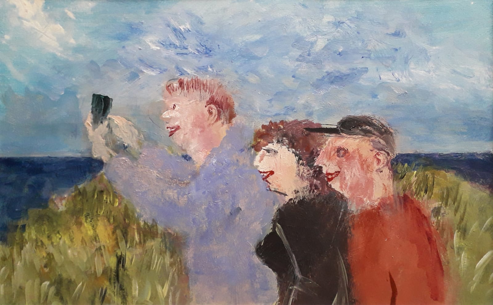 Richard Sorrell PPRWS Hon. RE, A Selfie on the Coastal Path