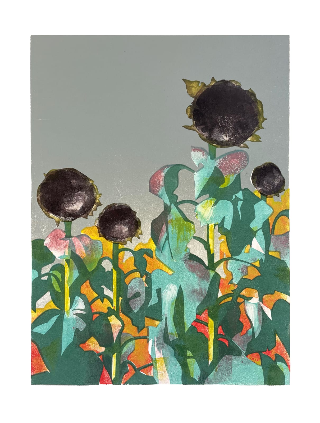 Paul Catherall RE, October Sunflowers