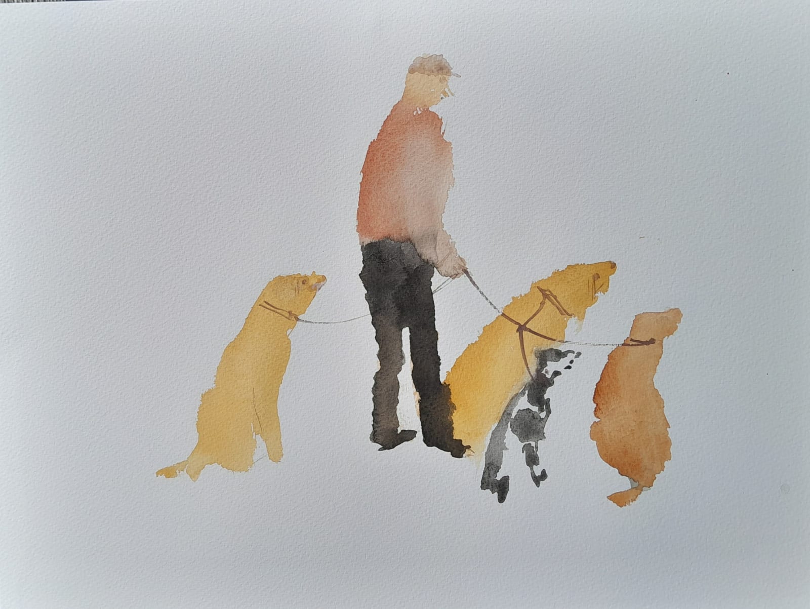 Richard Sorrell PPRWS Hon. RE, Four dogs