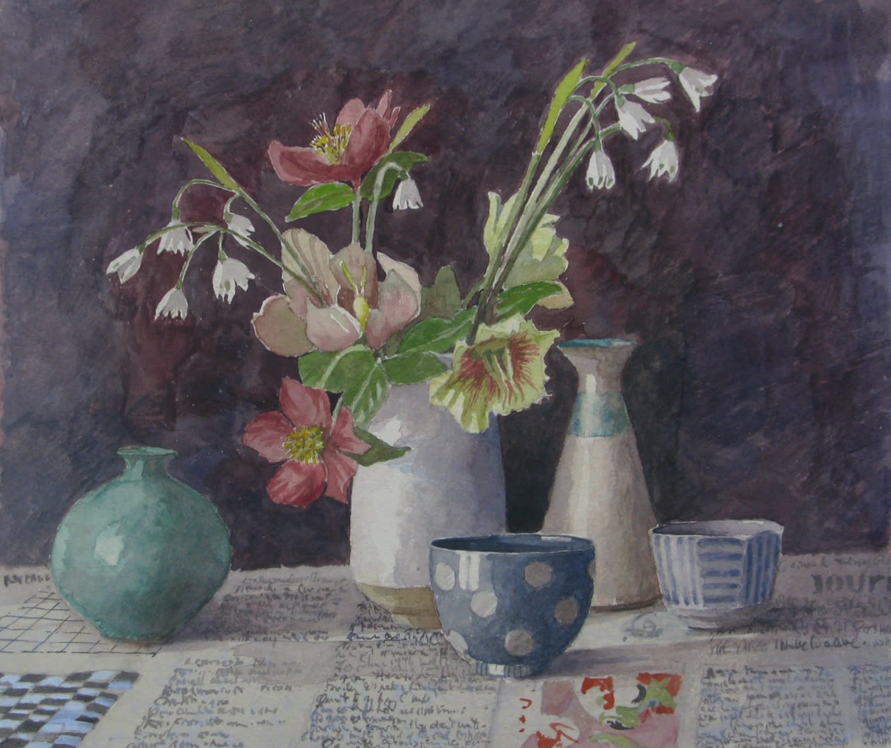 Annie Williams RWS RE, Late Spring Hellebores