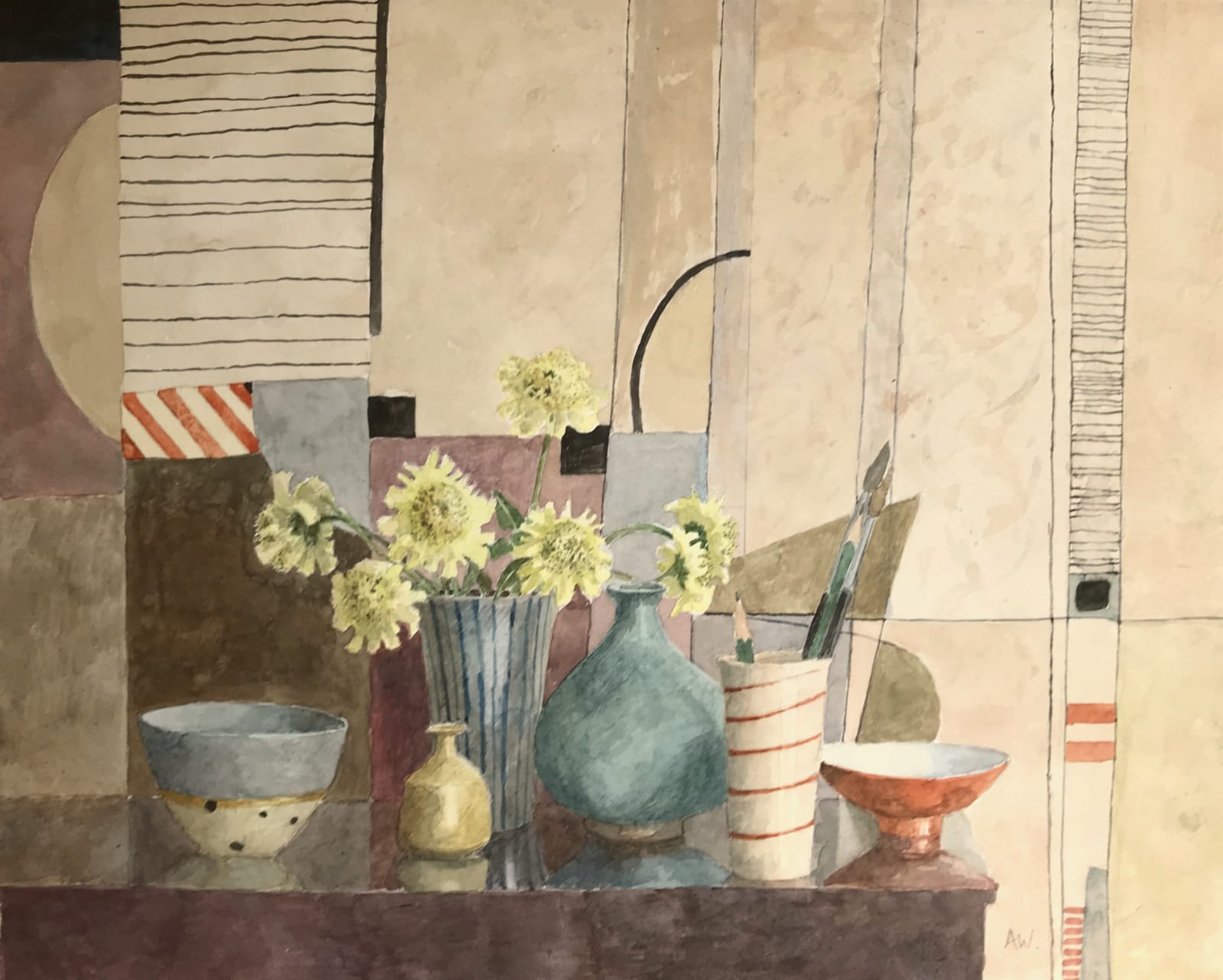 Annie Williams RWS RE, In the Studio